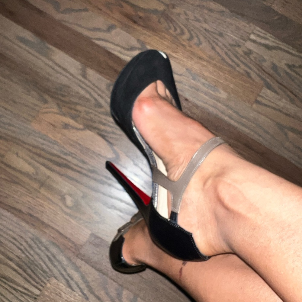 Christian Louboutin N299 150 Suede Royal/Calf - Picture 7 of 9